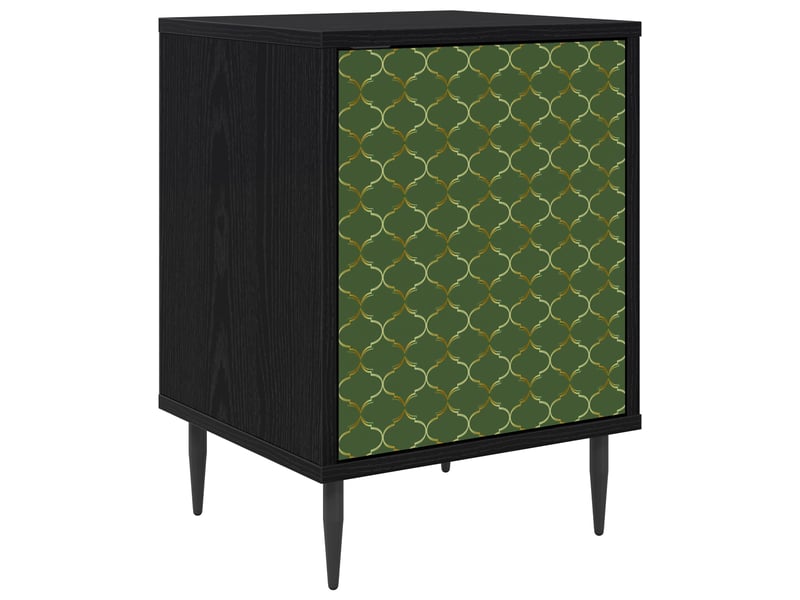  Table de chevet - cabinet de chevet - table de nuit geleen chêne noir 36 x 33 x 51 cm  - Conforama A
