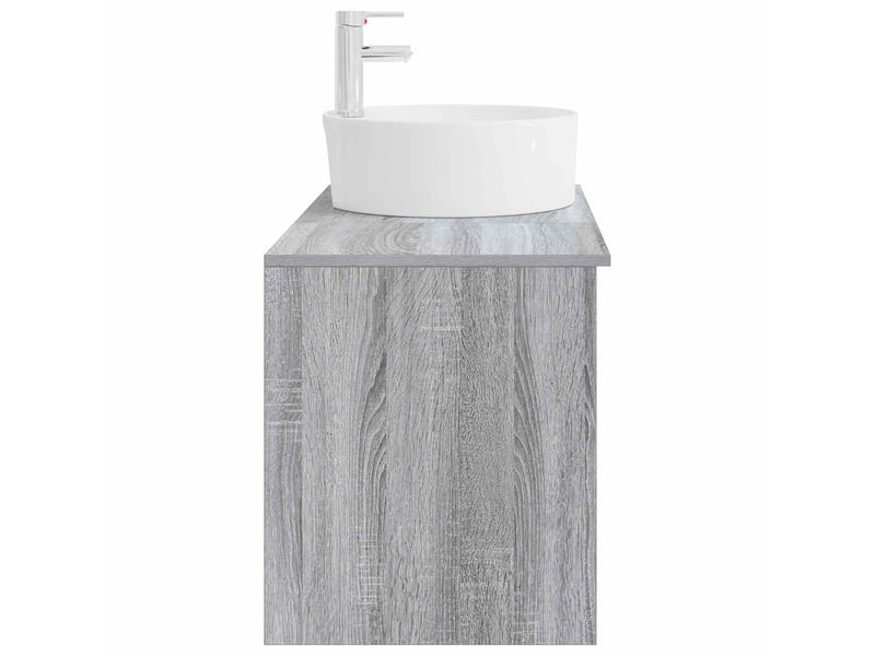  Ensemble de mobilier de salle de bain 2 pcs sonoma gris shl9686  - Conforama E