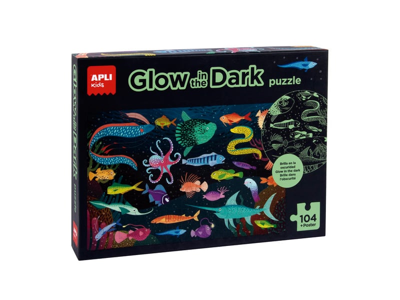  Puzzle glow in the dark ocean 104 pieces 18455 - Conforama A