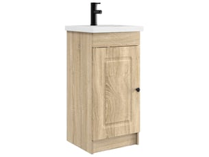 Meuble salle de bain avec évier, meuble de rangement chêne sonoma shl1169