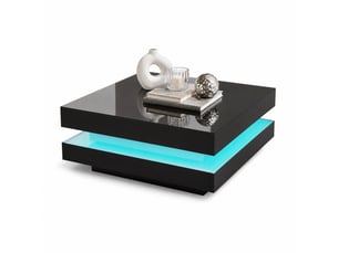 Table basse carré(e) coloris noir <strong>MAISENTIEL</strong> <strong></strong> - 70 cmx70 cm