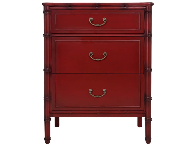  Commode en bois rouge 76x45,5x96 cm h  - Conforama B