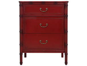 Commode en bois rouge 76x45,5x96 cm h