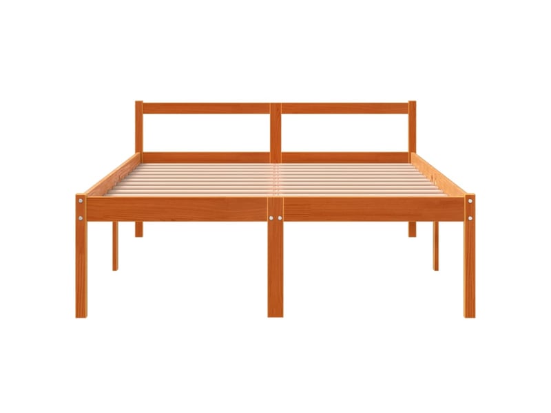  Lit double- lit adulte -  lit pour personne âgée sans matelas 120x190 cm bois pin massif  - Conforama C
