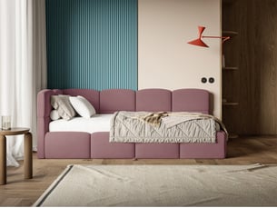 Lit 2 places 170x190 cm SELSEY Cloudy coloris rose