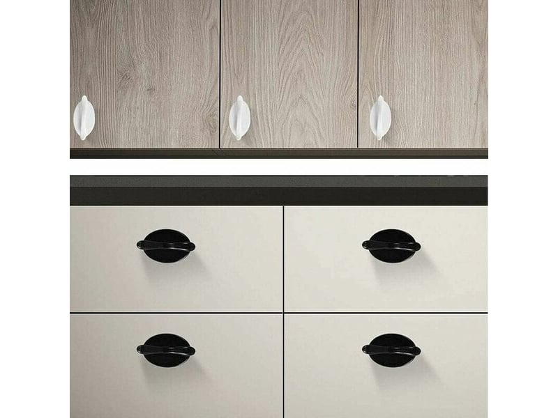 Pack de 4 poignées adhésives blanches et noires, tirants pour fenêtres, portes coulissantes et accessoires de réfrigérateur - Conforama D
