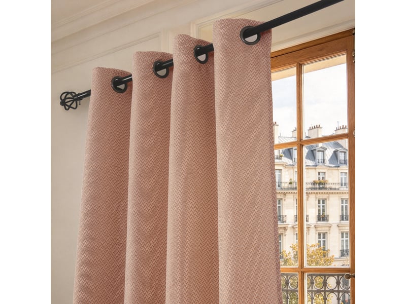  Rideau à œillets 140 x 240 cm victoria fils teints jacquard  - Conforama C