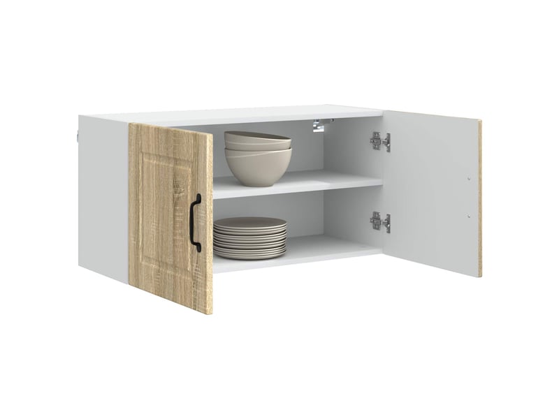  Meuble mural de cuisine, armoire de cuisine chêne sonoma 80x31x40cm shl9590  - Conforama C