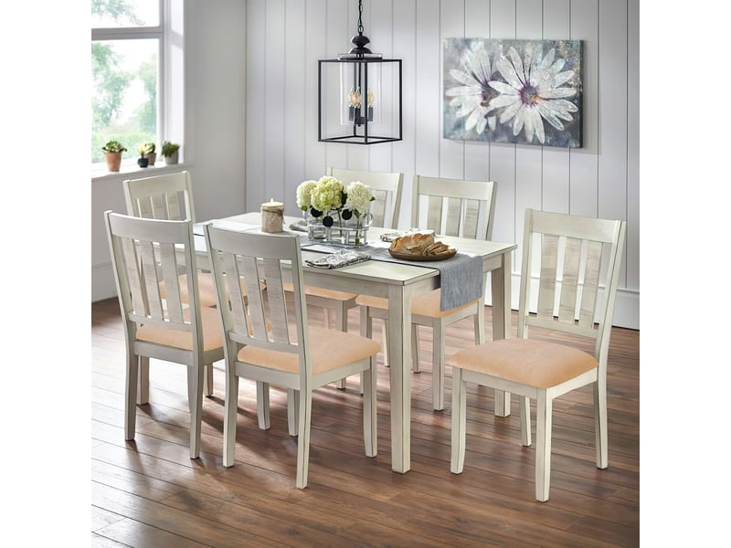  Lot de 4 housse de chaise - lot de 4 pièces : une housse de chaise de salle à manger extensible beige, une housse de siège de chaise de salle à manger en velours et une XLH-ZLS-009449MF - Conforama E