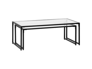 Table basse rectangulaire coloris bicolore <strong>OKMYHOME</strong> <strong></strong> - 56 cmx109 cm
