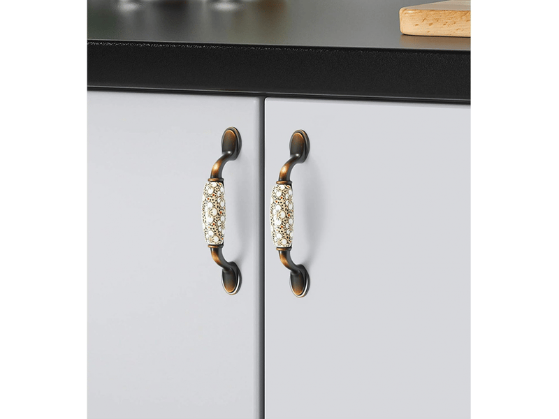  Lot de 2 poignées de table de style rétro européen, poignées de tiroir sculptées, poignées de tiroir de style européen pour décoration  - Conforama E