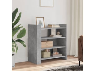 Buffet - bahut - meuble de rangement gris béton 73,5x35x75 cm bois d'ingénierie