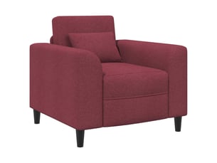 Fauteuil fixe VIDAXL  Tissu rouge