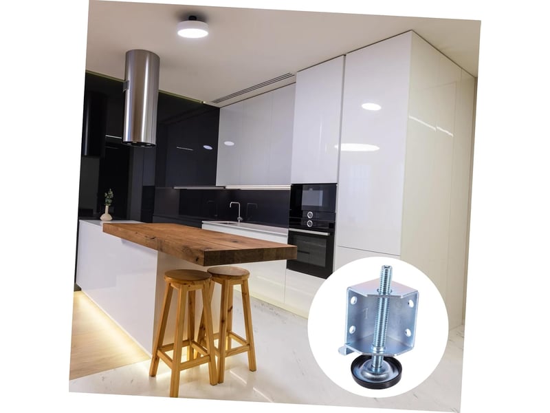  4pièces nivellement robustes pour meubles réglables pour armoire table et étagère  - Conforama E