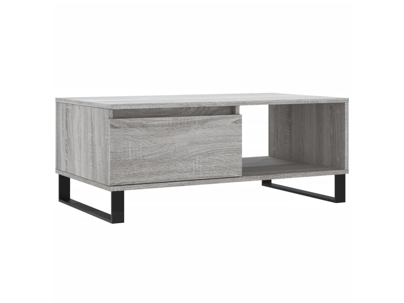  Table basse rectangulaire | table de salon sonoma gris 90x50x36,5 cm bois d'ingénierie shl6986  - Conforama A