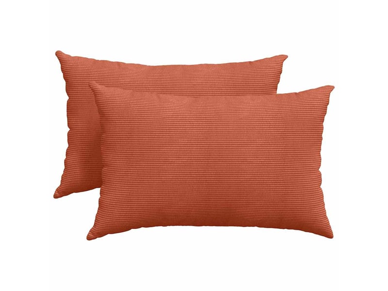  Lot de 2 coussins de canapé, coussins décoratifs rouge orange 60 x 40 cm cf59162  - Conforama A