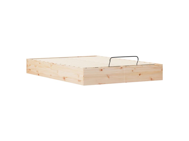  Cadre de lit ottoman avec rangement naturel 120 x 190 cm  - Conforama D