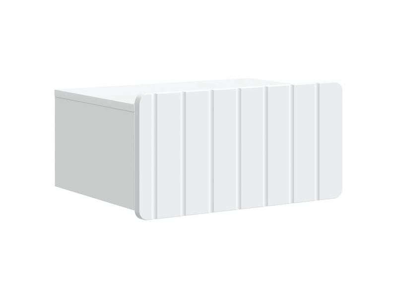 Table de chevet - cabinet de chevet - table de nuit mural 2 pc blanc 49 x 34,5 x 24 cm - Conforama D