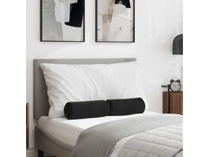 Lot de 2 coussins d'accent, coussins décoratifs, coussins lombaires noir ø 15 x 40 cm cf56745