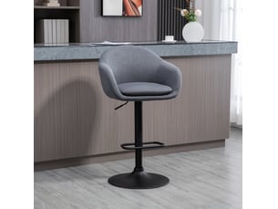 tabouret de bar assise réglable en hauteur <strong>HAUSS SPOLE</strong> - gris hauteur d'assise 83 cm vendu A l'unité