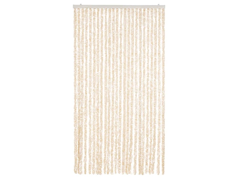  Rideau anti-mouches, moustiquaire beige et blanc 100x230 cm chenille cf43492  - Conforama C