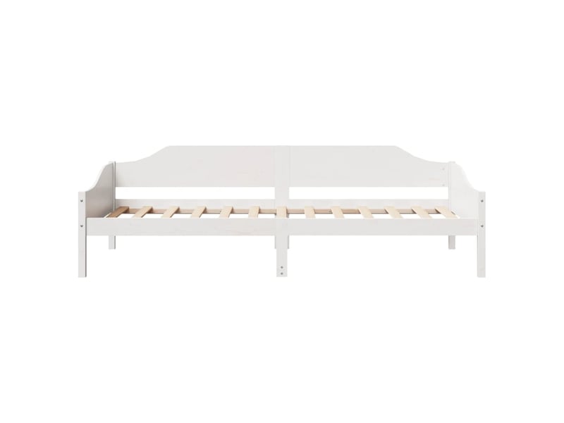  Lit simple- lit adulte -  cadre de lit sans matelas blanc 80x200 cm bois massif de pin  - Conforama D