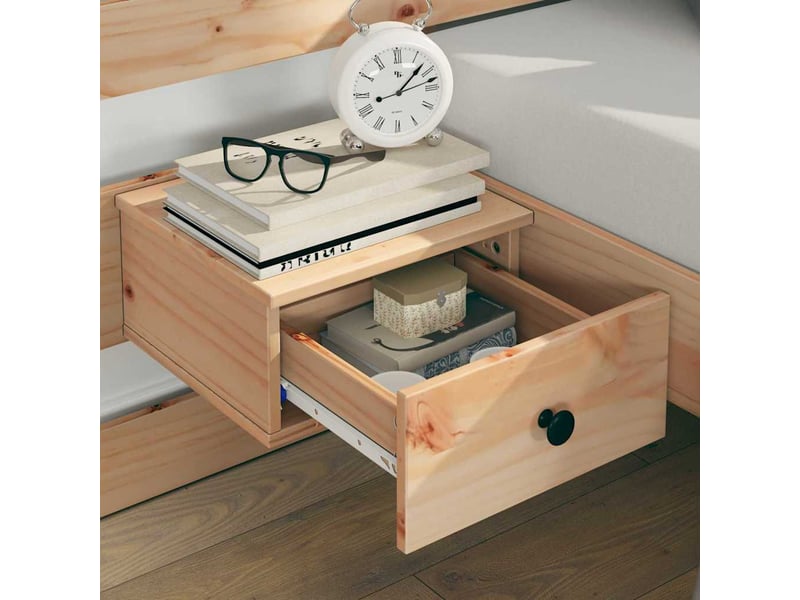  Lit double- lit adulte -  cadre de lit avec tête de lit marron 120 x 190 cm pin massif  - Conforama B
