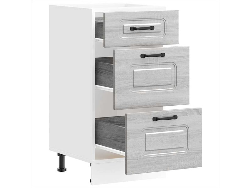  Meuble de rangement, armoire de cuisine kalmar sonoma gris bois d'ingénierie shl8807  - Conforama E