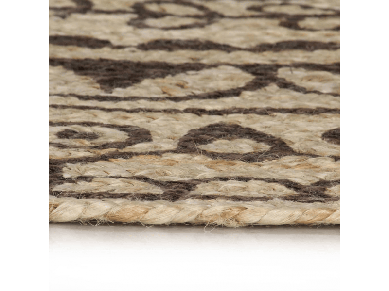 Tapis fait à la main jute avec imprimé marron foncé 90 cm - comfortxl 133704 - Conforama B
