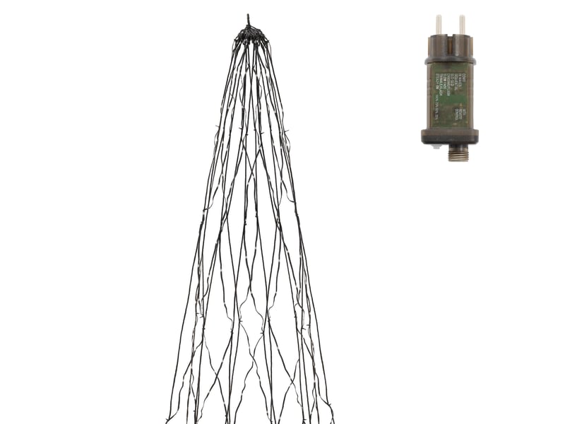 Ecd germany guirlande lumineuse led pour mât, sapin de noël lumineux, 8 m, 1440 leds lumière blanc chaud, minuterie, 8 modes, avec télécommande, éclairage forme d'arbre pour extérieur jardin ECD Germany GmbH - Conforama B