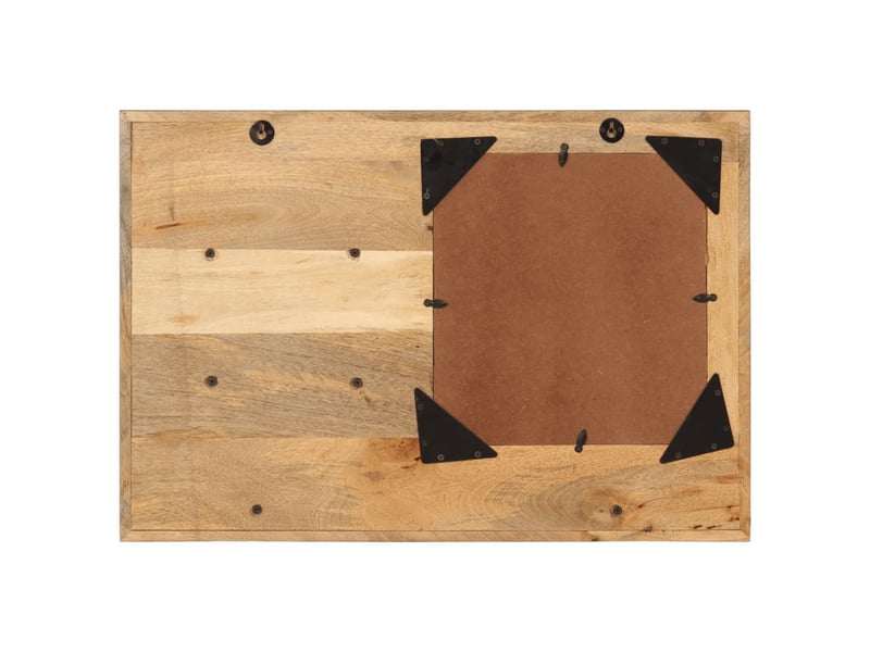  Miroir, miroir décoratif avec étagères 80x8x55 cm verre et bois massif manguier cf62689  - Conforama C
