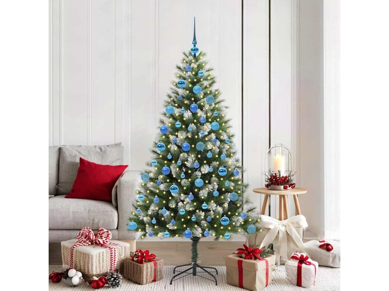  Sapin de noël - arbre de noël artificiel avec neige artificielle 300 led  - Conforama B