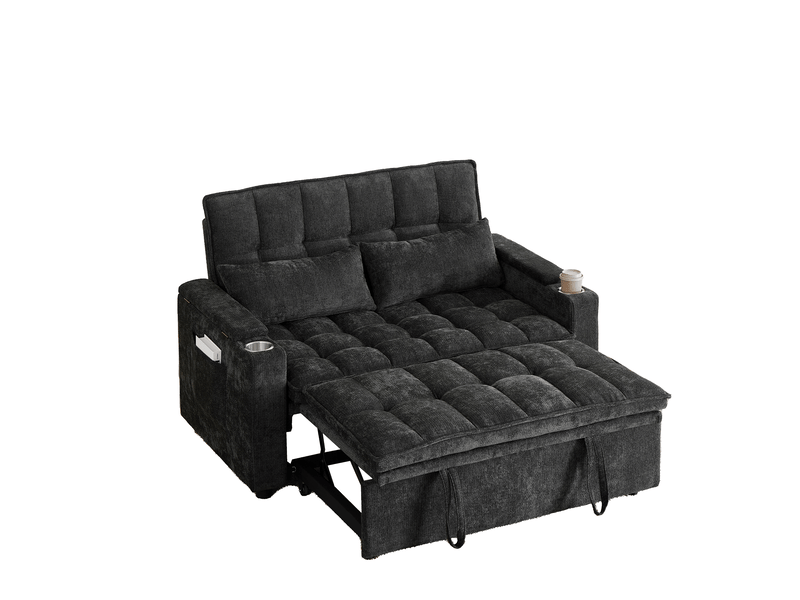  Canapé-lit convertible 3-en-1 avec rangement 142 cm evryae  - Conforama A