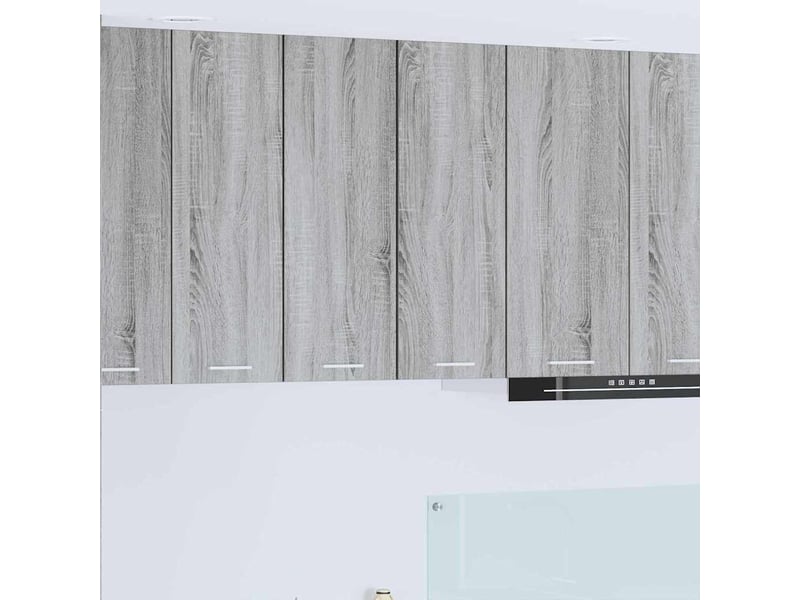 Armoire suspendue 2 pcs gris sonoma et blanc bois d'ingénierie shl1249 - Conforama B