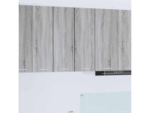 Armoire suspendue 2 pcs gris sonoma et blanc bois d'ingénierie shl1249