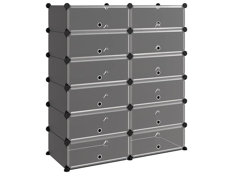  Meuble à chaussures, étagère à chaussures noir 94,5x36,5x106 cm pp  - Conforama A