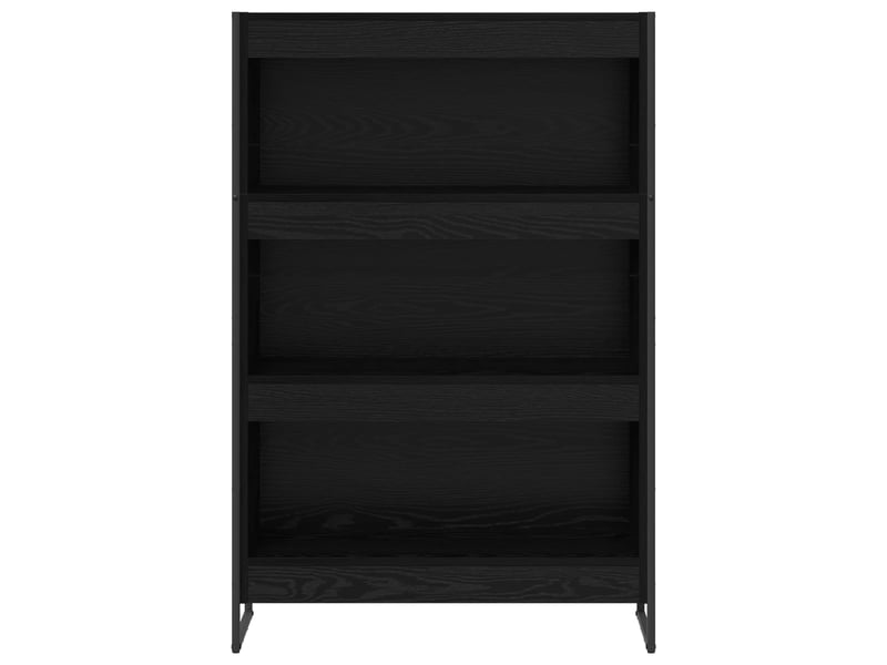  Bibliothèque, armoire à livres 80 x 30 x 121 cm bois d'ingénierie chêne noir  - Conforama E