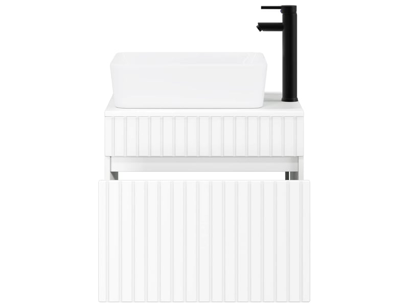  Ensemble de mobilier de salle de bain blanc bois d'ingénierie cf64577  - Conforama C