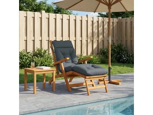 Coussin de transat, coussin pour bain de soleil vianen 100 % polyester bleu 200 x 50 x 8 cm cf56271