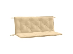 Lot de 2 coussins de banc de jardin, coussins d'assise beige mélangé tissu cf58632