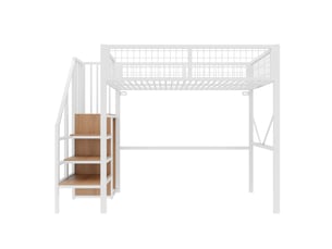 Lit mezzanine 140x200 cm coloris blanc