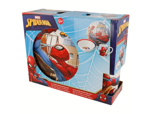 Stor lot de 3 bonbonnières dans une boîte cadeau. (bol, assiette à dessert, tasse) spiderman streets