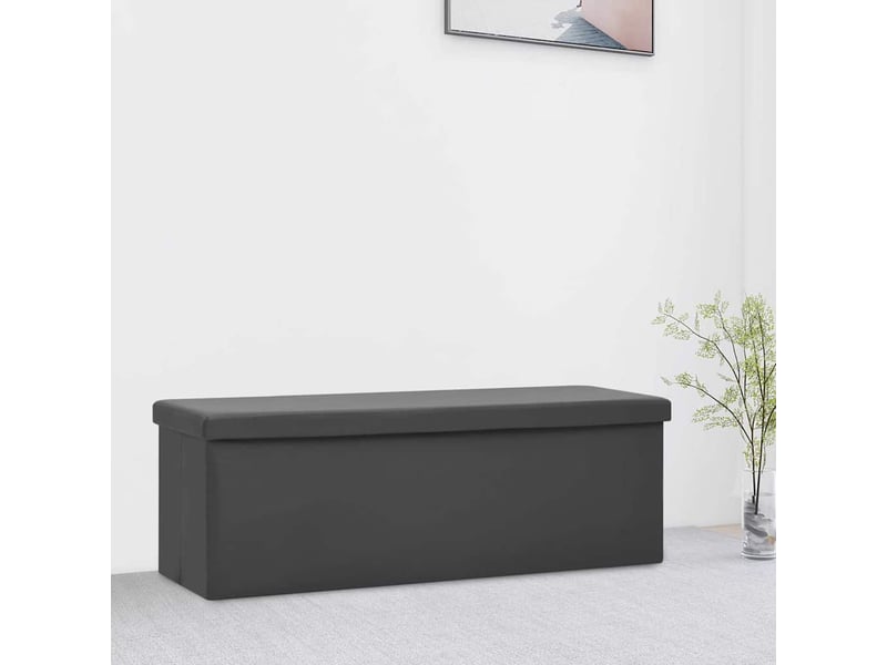  Banc chambre, banc de rangement pliable gris pvc  - Conforama B