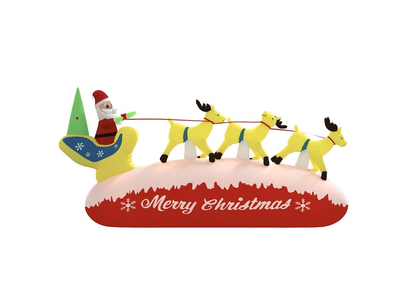  Décoration gonflable de père noël et renne à led 145 cm  - Conforama C