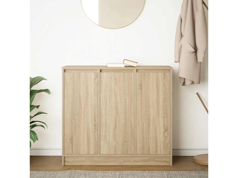  Buffet - bahut - meuble de rangement chêne sonoma 85x34x76 cm bois d'ingénierie  - Conforama C