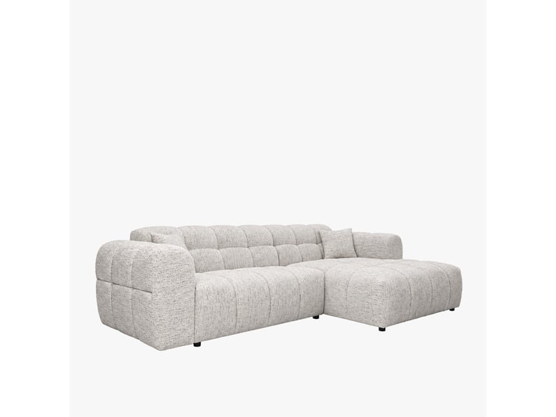  Canapé d'angle en tissu beige - angle droit  - Conforama C