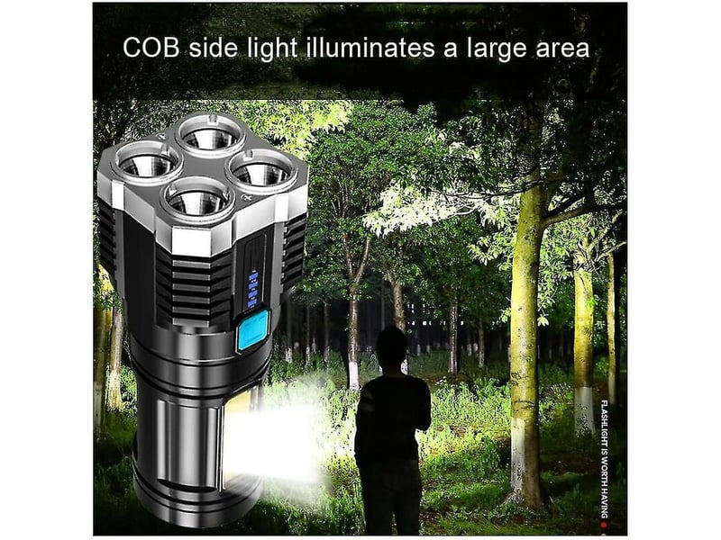  La torche lumineuse be de 10000000lm a mené la lumière tactique rechargeable d'usb de lampe-torche  - Conforama E