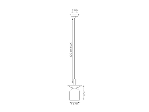 Lampe à suspension ego en acier couleur moka