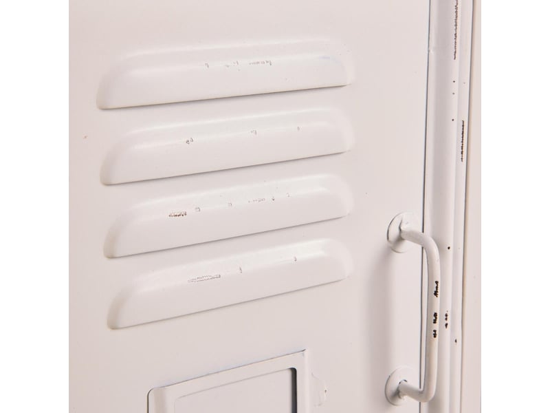 Casier vintage en fer blanc à 9 portes lock  - Conforama D