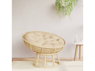 Coussin rond, coussin d'assise beige ø 100 x11 cm tissu oxford cf56602